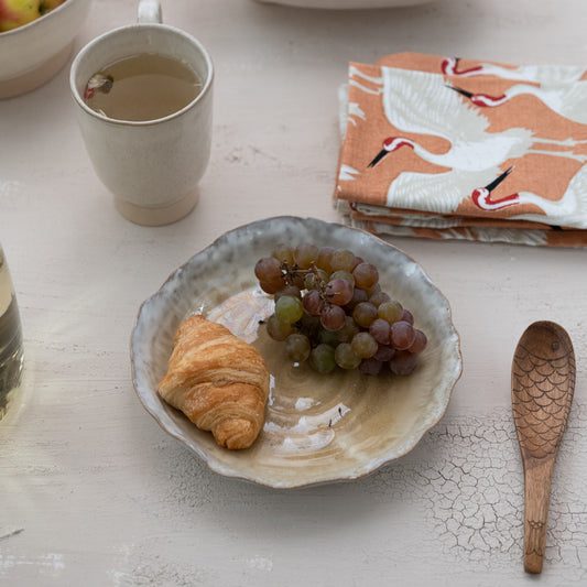 Stoneware Organic Shaped Plate