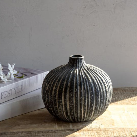 Charcoal Ball Vase