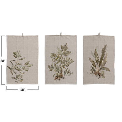 Botanical Printed Tea Towel