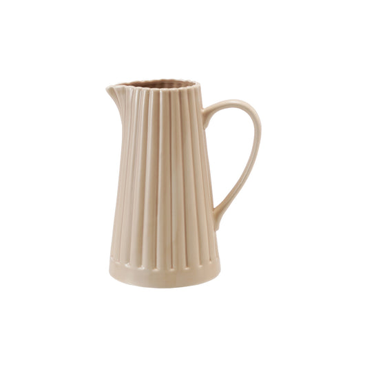 Ribbed Stoneware Pitcher