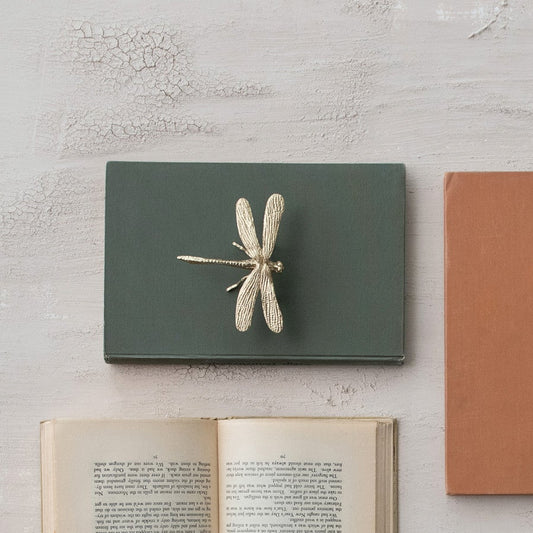 Pewter Dragonfly with Gold Finish