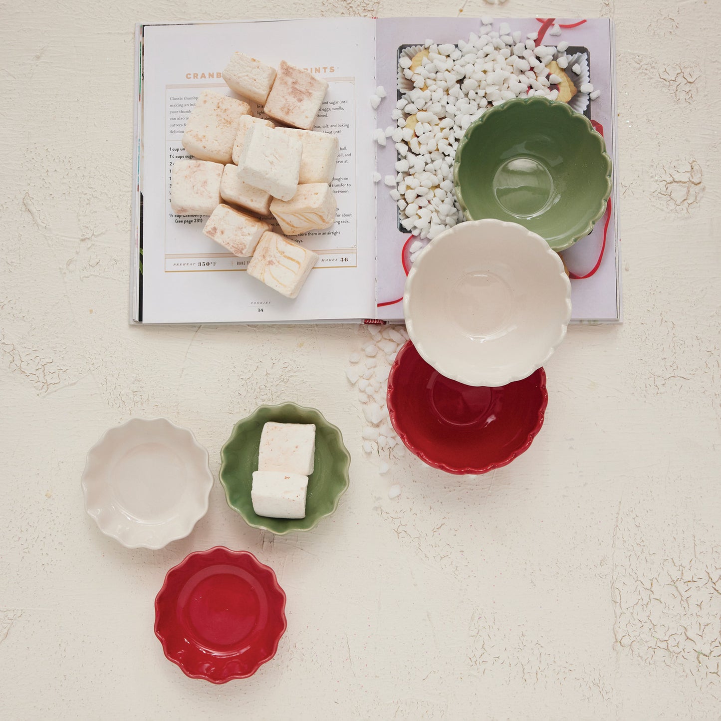 Scalloped Stoneware Bowl