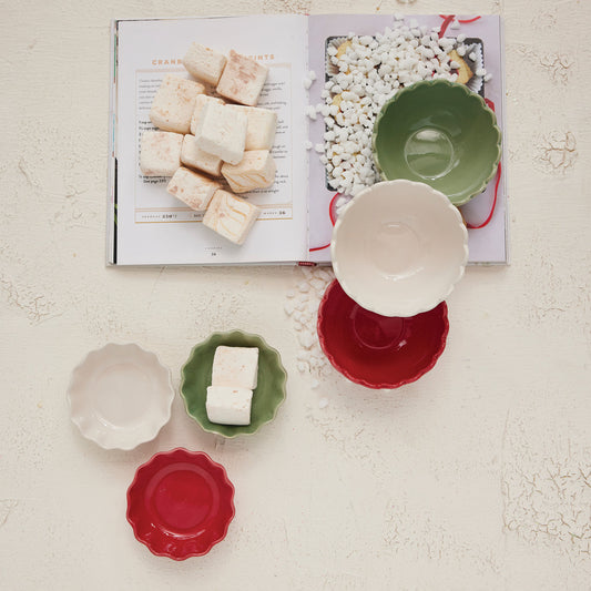 Scalloped Stoneware Bowl