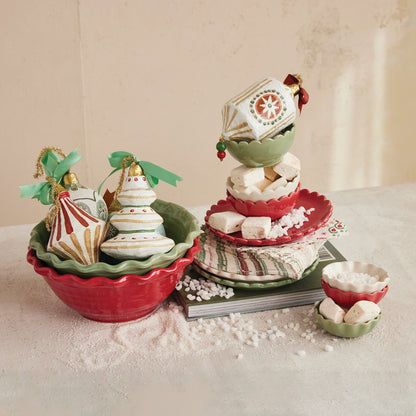 Scalloped Stoneware Bowl