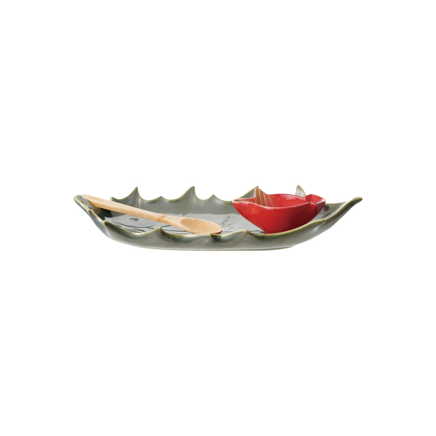 Holly Cardinal Dish set