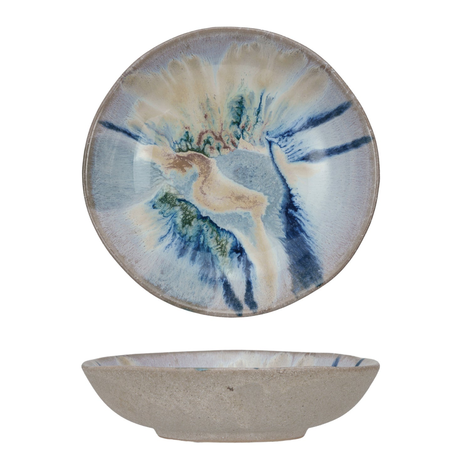 Stoneware Bowl, Reactive Glaze, Multi Color (Each One Will Vary)