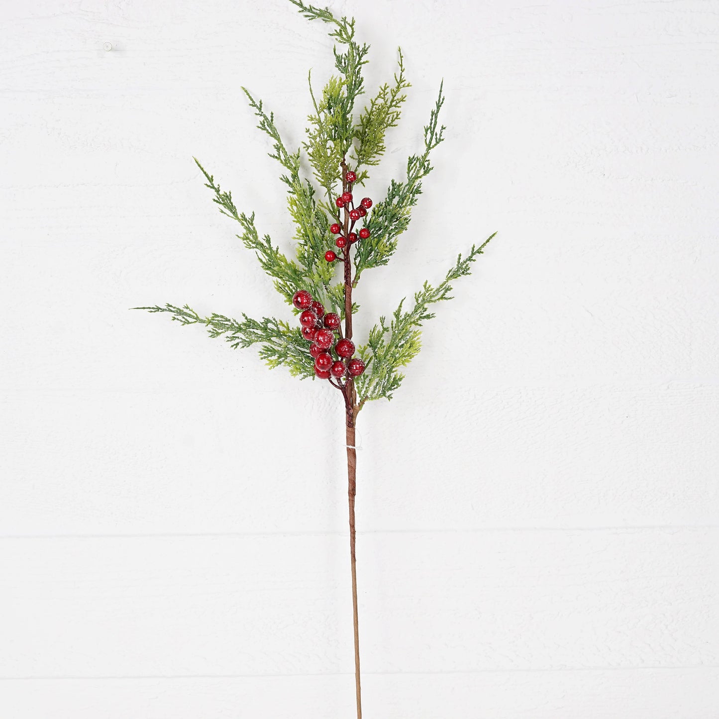 Sparkle Cedar and Red Berry Spray