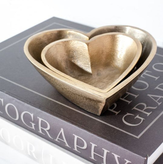 Antique Brass Heart Bowls