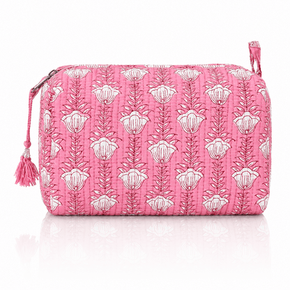 Block Print Cosmetic Bag