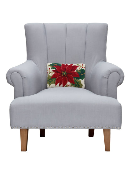 Christmas Poinsettia Hook Pillow