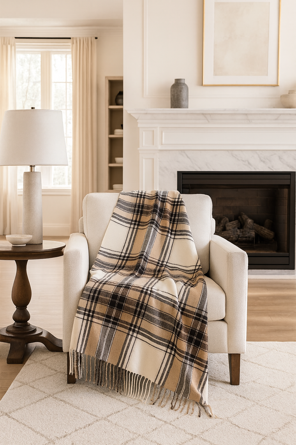 Classic Plaid Throw Blanket