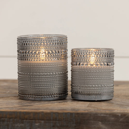 DOTTED GLASS 3D FLAME CANDLE