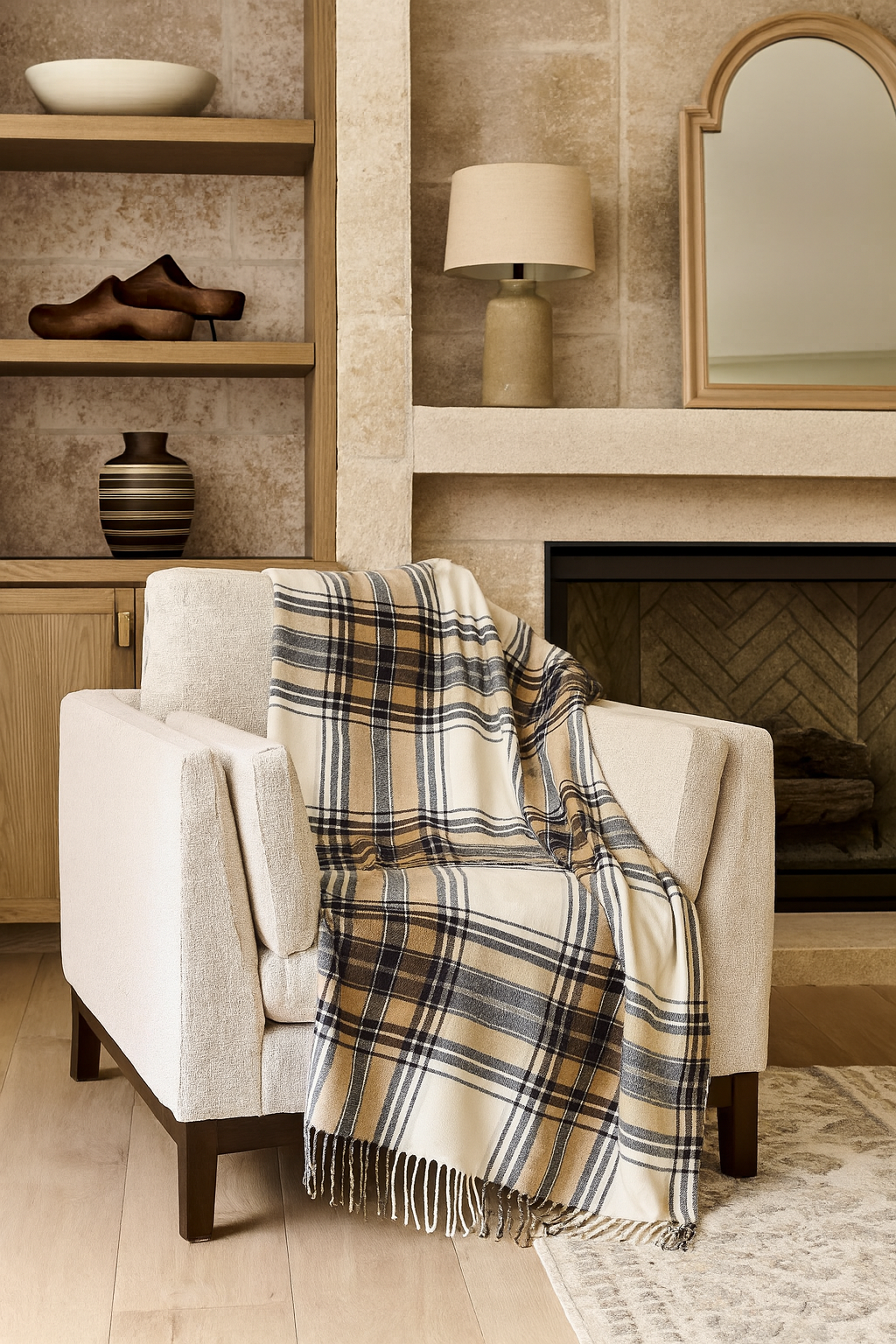 Classic Plaid Throw Blanket