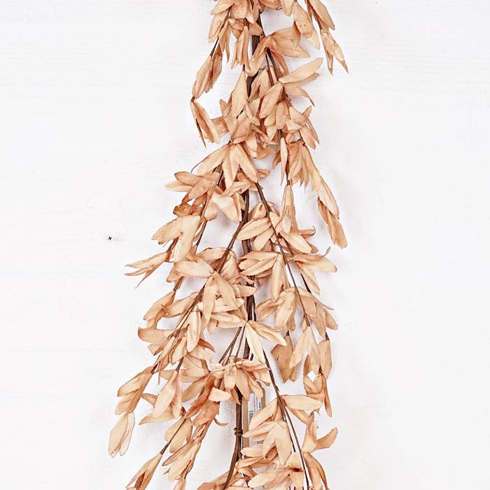 Tea-Stained Herb Leaves Garland 5ft