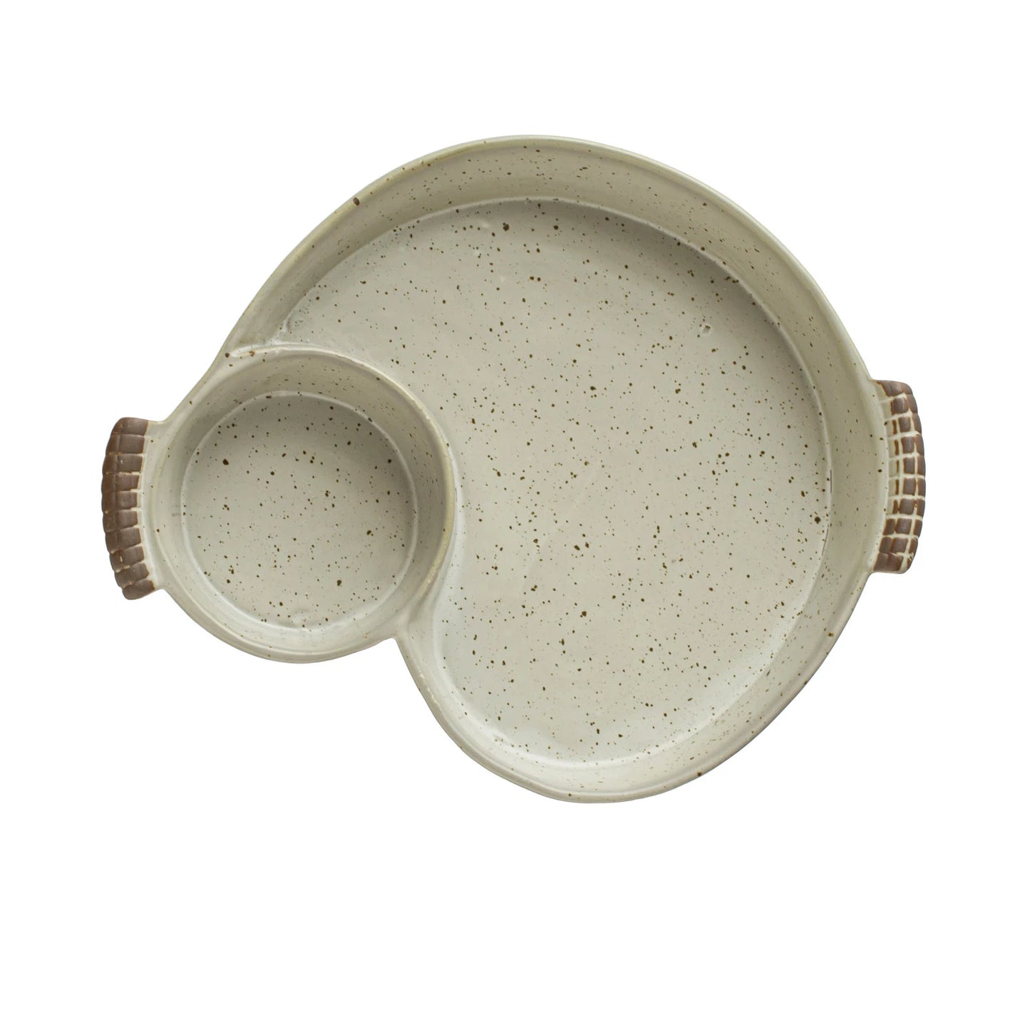 Stoneware Mollusk Divided Dish