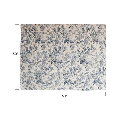 Cotton Chambray Printed Throw