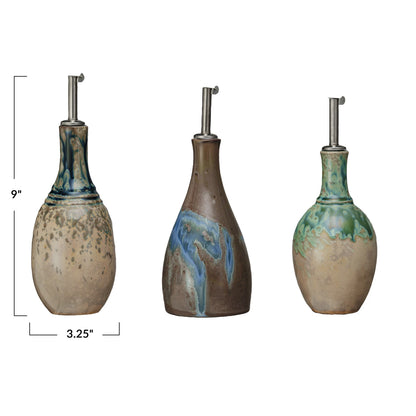 Stoneware Oil Cruet