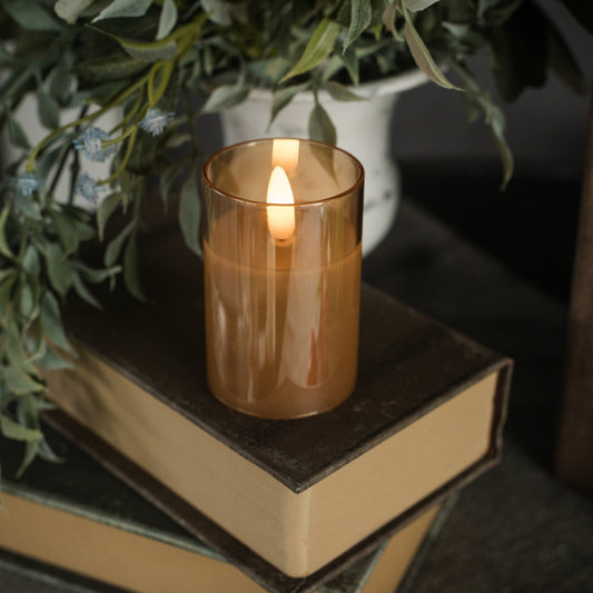 3" CHAMPAGNE 3D FLAME CANDLE