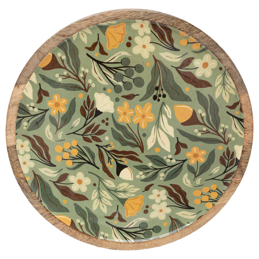 Autumn Acorn Round Platter 14"
