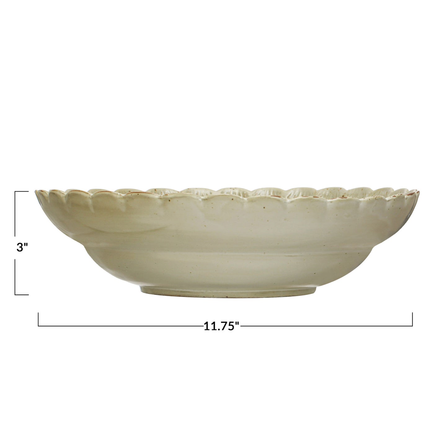Scalloped Stoneware Bowl