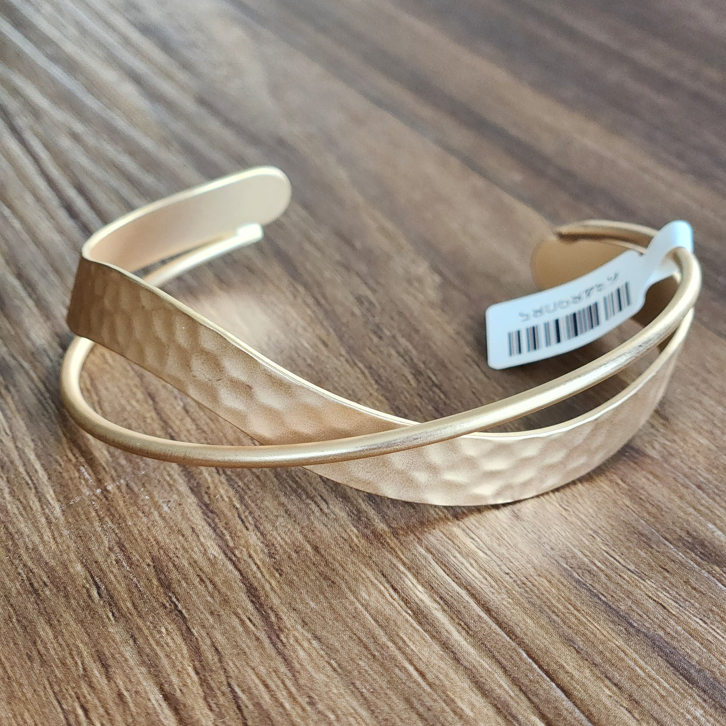 Hammered Criss Cross Fashion Bracelets