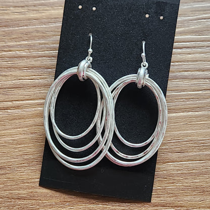 Brushed Zinc Fashion Earrings