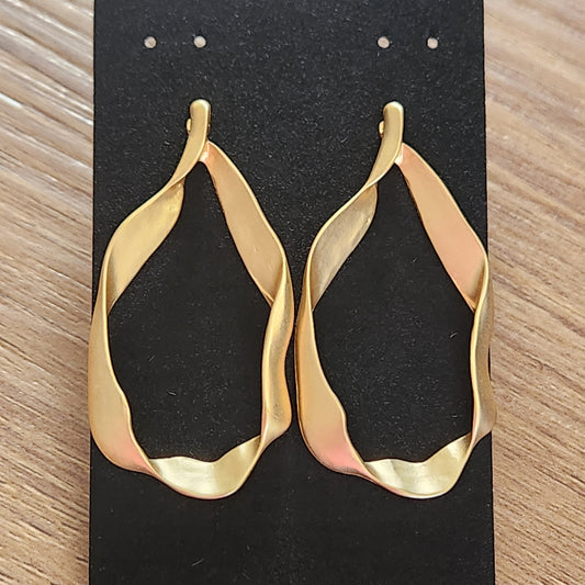 Brushed Gold Fashion Earrings