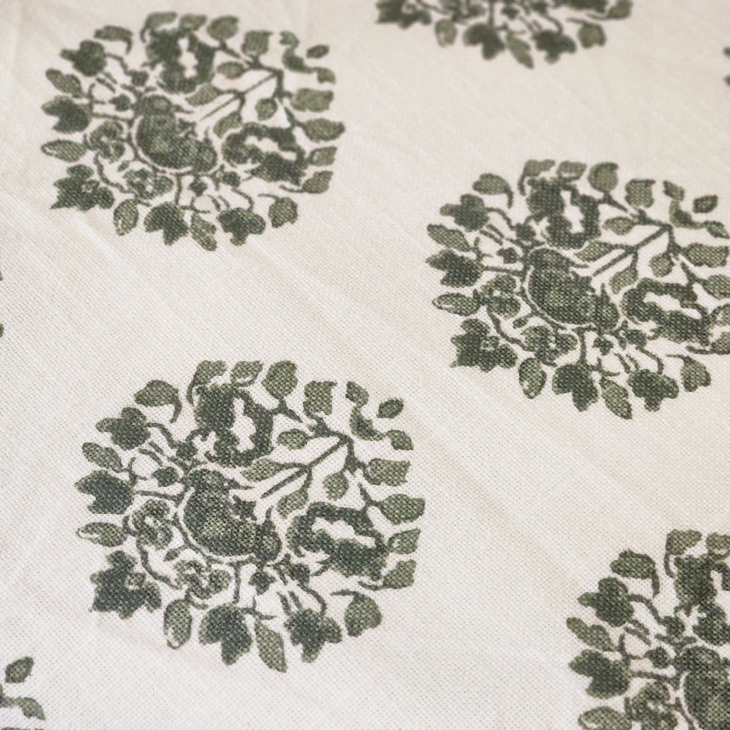 Green Stamped Table Runner