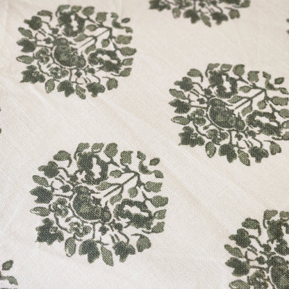 Green Stamped Table Runner