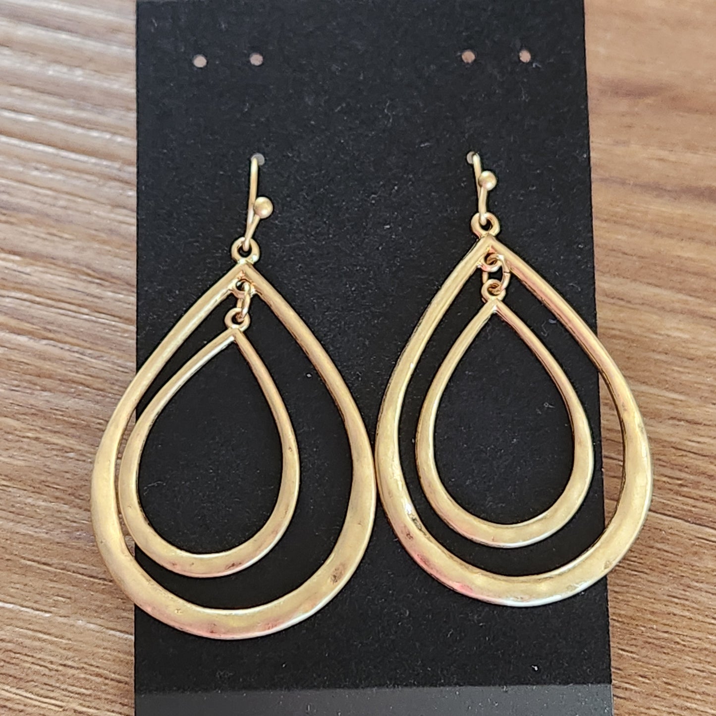 Brushed Gold Fashion Earrings