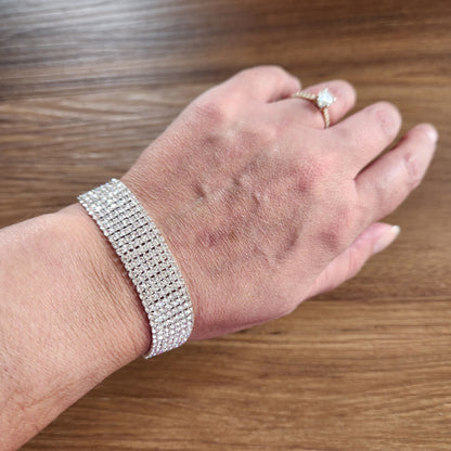 Rhinestone Band Bracelet